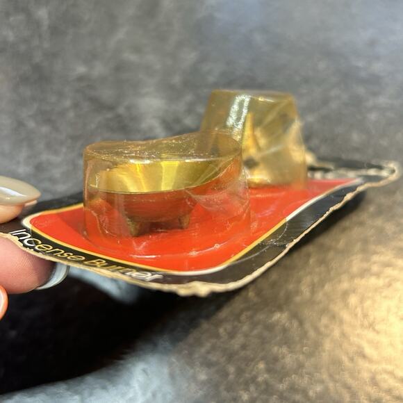 Set of 2 Vintage 1981 Hindu Incense Genie Brass Incense Burners - Picture 4 of 9